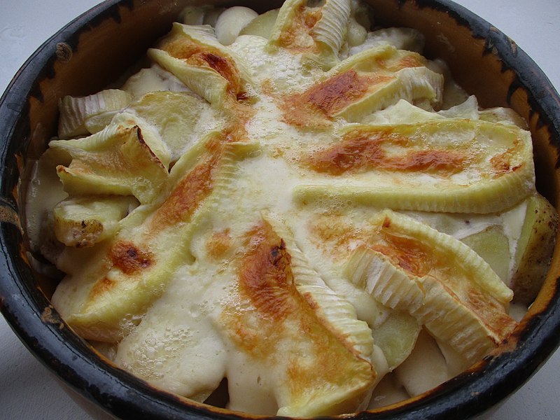 Tartiflette French dish with potatoes and reblochon cheese